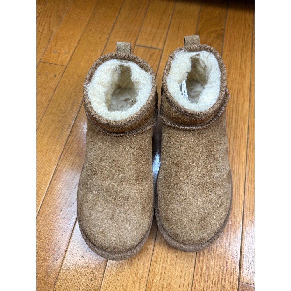 UGG Classic Ultra Mini Chestnut Suede Ankle Boots 1116109 Womens 7